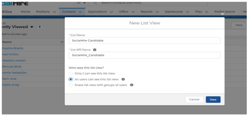 Distinguish SocialHire Candidates from Regular Contacts - Img3